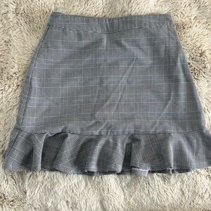 Forever 21 Gray Checkered Mini Skirt